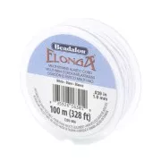 Elonga elastic thread 1 mm - Multi-strand - White x100m