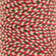 2.5mm braided cotton cord - made in France - Red - Green - Gold x1m|raw }}