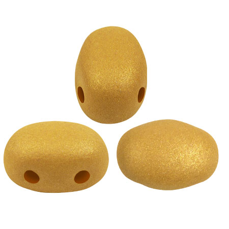 7x5mm Samos® Glass beads by Puca® - Trendy Mustard Mat x10g