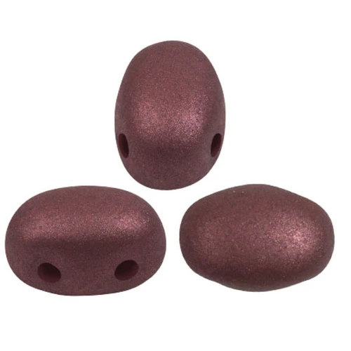 7x5mm Samos® Glass beads by Puca® - Trendy Wine Lees Mat x10g