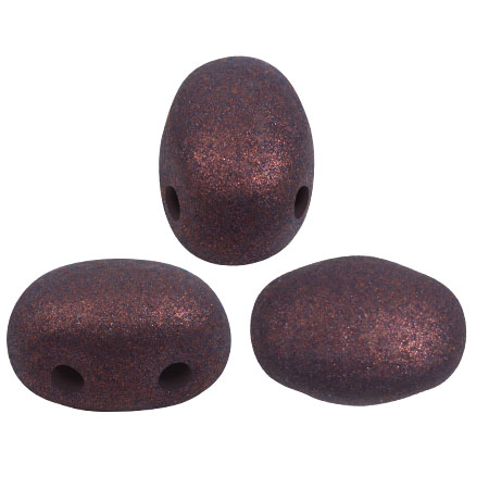 7x5mm Samos® Glass beads by Puca® - Trendy Plum Mat x10g
