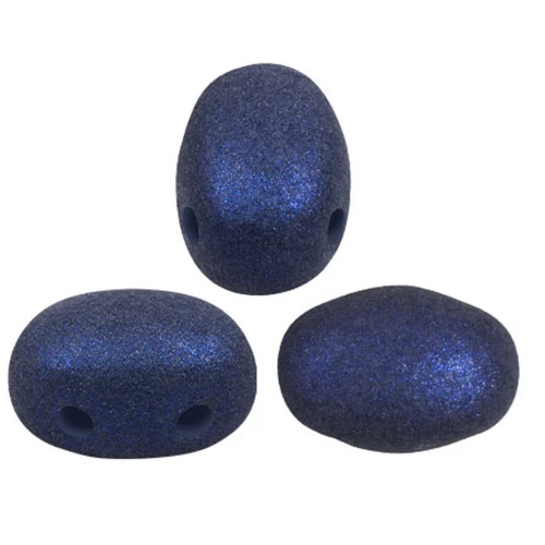 7x5mm Samos® Glass beads by Puca® - Trendy Night Blue Mat x10g