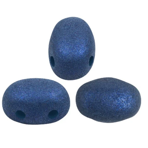 7x5mm Samos® Glass beads by Puca® - Trendy Royal Blue Mat x10g