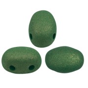 7x5mm Samos® Glass beads by Puca® - Trendy Fern Green Mat x10g