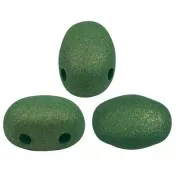 7x5mm Samos® Glass beads by Puca® - Trendy Fern Green Mat x10g