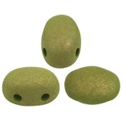 7x5mm Samos® Glass beads by Puca® - Trendy Light Olive Mat x10g