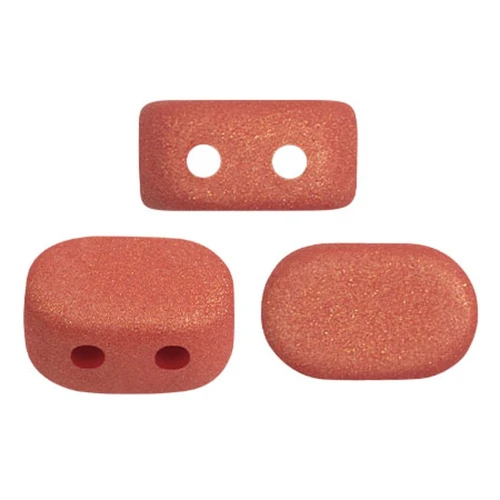 4x6mm Lipsi® glass beads by Puca® - Trendy Sienna Mat x10g