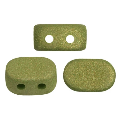 4x6mm Lipsi® glass beads by Puca® - Trendy Light Olive Mat x10g
