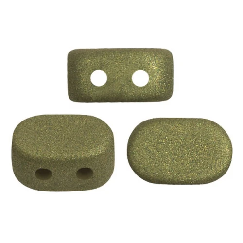 4x6mm Lipsi® glass beads by Puca® - Trendy Olive Mat x10g