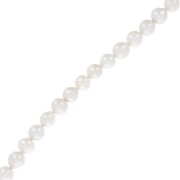 9.5mm Freshwater round irregular beads - Grade AA White x4|raw }}