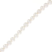 9mm Irregular baroque freshwater pearls - Grade A White x4