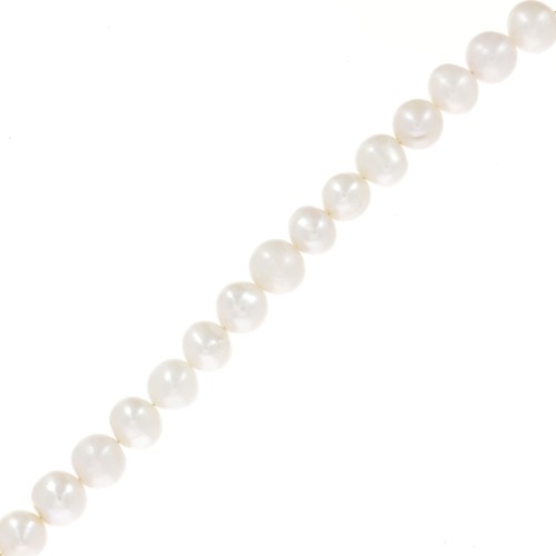 9mm Irregular baroque freshwater pearls - Grade A White x4