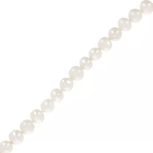 9mm Irregular baroque freshwater pearls - Grade A White x4
