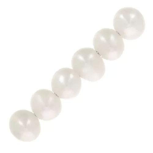 3x2.5mm Irregular oval freshwater pearls - Grade AA - White x6