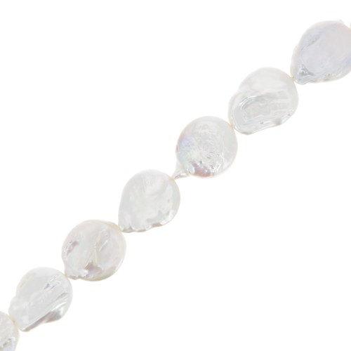 21mm Irregular freshwater pearl - round pallet - Grade AA+ White x1