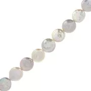 16.5mm Irregular Freshwater Pearl - Round Puck - Grade AA+ Pearlescent Pink x1