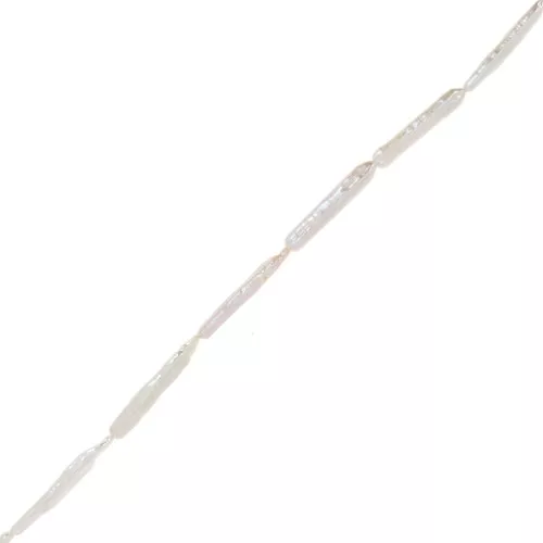 25x4.5mm Freshwater pearl irregular baroque tube - Grade AA White x1