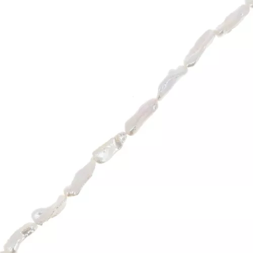 19mm to 22mm Biwa irregular freshwater pearl - Grade AA White x1