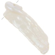 17mm to 22mm Irregular Biwa freshwater pearls - Grade AA White x6|raw }}