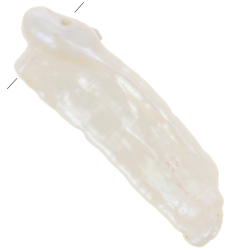 17mm to 22mm Irregular Biwa freshwater pearls - Grade AA White x6