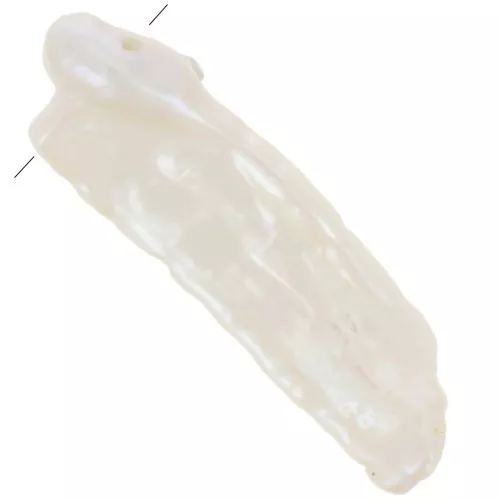 17mm to 22mm Irregular Biwa freshwater pearls - Grade AA White x6