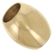 11x10mm 304L stainless steel large-hole olive beads - Gold x5|raw }}