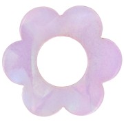18mm Acetate Flower Pendant - Lilac Pearl x1|raw }}