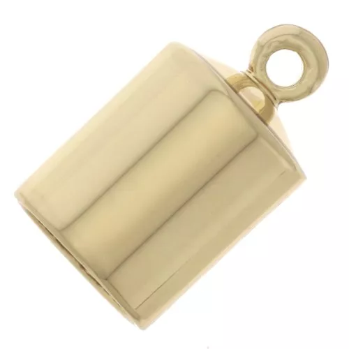 Cylindrical cord ends 6 mm Gold x4