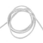 3.6mm Metallic stretch cord Mokuba - White silver x1m|raw }}