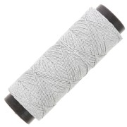 0.8mm Slam Cord flat waxed polyester thread for micro macramé - Silver x100m|raw }}