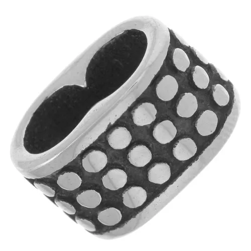 13x8mm Stainless steel 304L Double earring back for 5mm cords - pattern x1