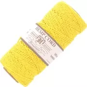 Bobine de 62 mètres de fil de chanvre Hemp Cord 1.1 mm - Jaune