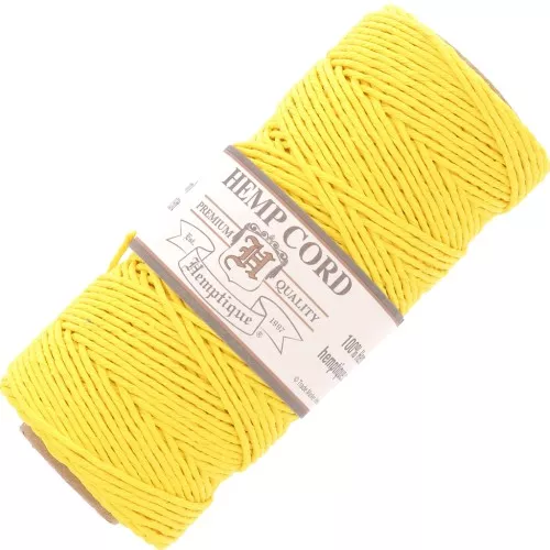 62-meter spool of Hemp 1.1mm Cord - Yellow x1