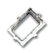 Cabochon PureCrystal setting 4527 Rectangle-shaped 18x13mm Silver-