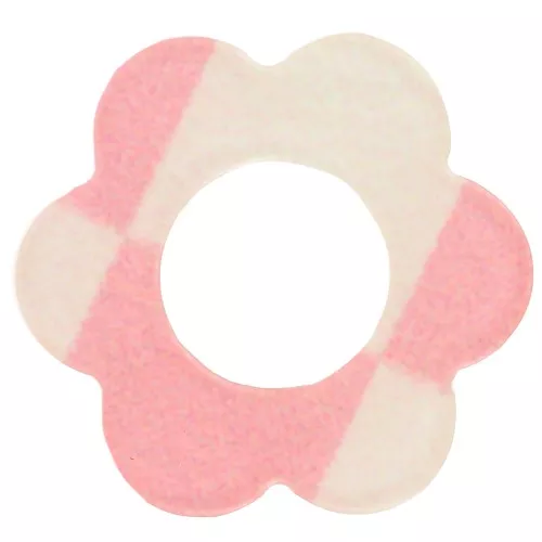 18mm acrylic flower pendant - Old rose - White x1