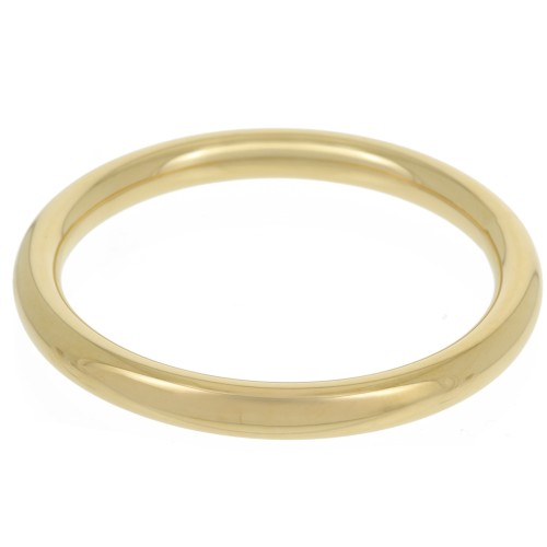 65mm 304L stainless steel smooth band bracelet - Gold x1