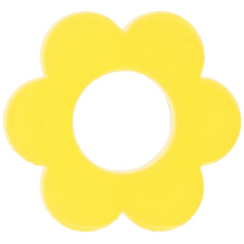 18mm translucent acrylic flower pendant - Yellow x1