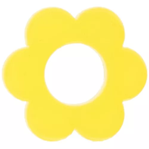 18mm translucent acrylic flower pendant - Yellow x1