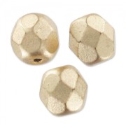 Fire Polished faceted round beads 6mm Gold Mat x25|raw }}