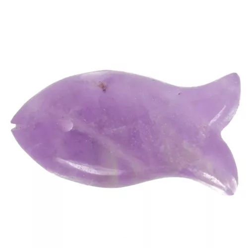21x11mm gemstone Fish pendant - Amethyst x1