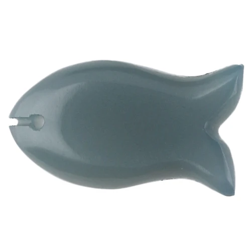 21x11mm gemstone Fish pendant - Blue Chalcedony x1