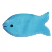 21x11mm gemstone Fish pendant - Turquoise x1