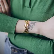 17x160mm Stainless steel 304L Adjustable butterfly bracelet - Gold x1