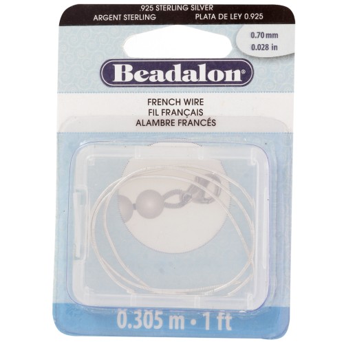 0.7mm French Wire - 925 Sterling Silver x30cm