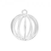 Bead cage one loop 15mm Fine silver plating|raw }}