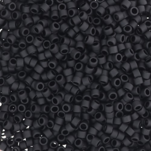 1.6mm Toho Aiko 11/0 TA0149F - Opaque Jet Mat x4g