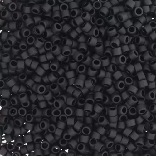 1.6mm Toho Aiko 11/0 TA0149F - Opaque Jet Mat x4g