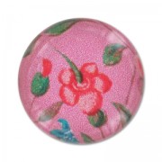 Resin Cabochon Flower 18mm pink|raw }}