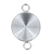 Stick-on setting PureCrystal 1122 10mm silver tone 2 loops|raw }}