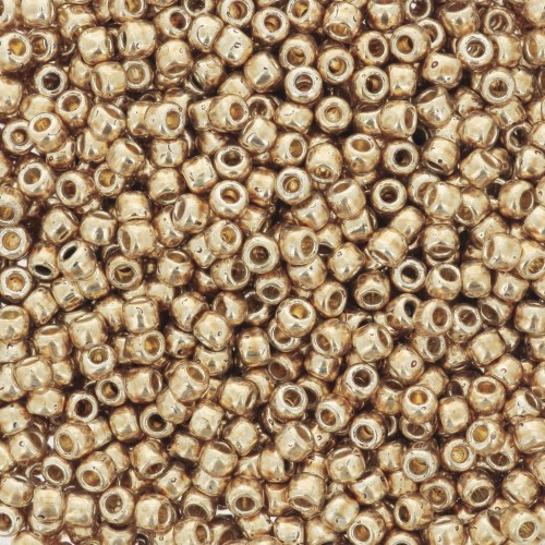 Seed beads Toho 11/0 TO11RPF592 - PF Golden Fleece Galvanized x8g